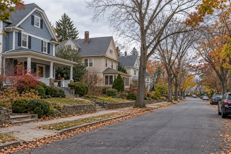 Representative residential street in West Medford Massachusetts